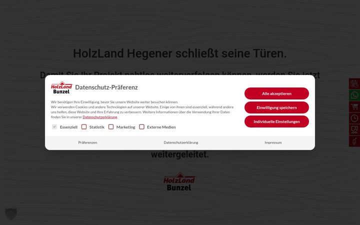 Screenshot of holz-hegener.de