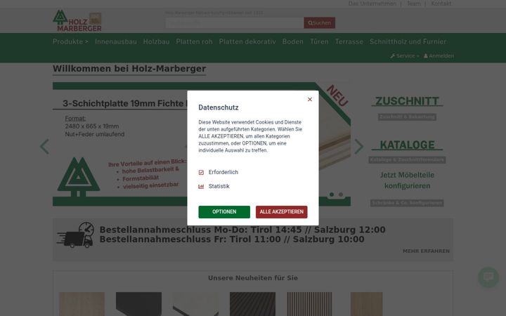 Screenshot of holz-marberger.at