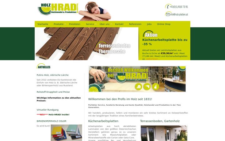 Screenshot of holz-platten.at