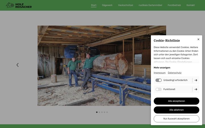 Screenshot of holz-reisacher.de