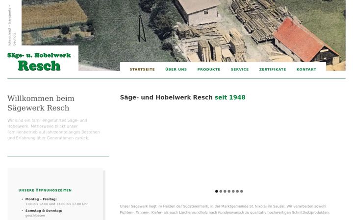 Screenshot of holz-resch.at