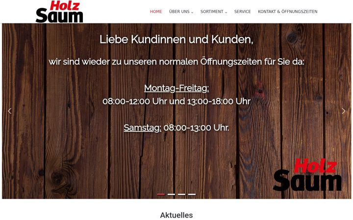 Screenshot of holz-saum.de