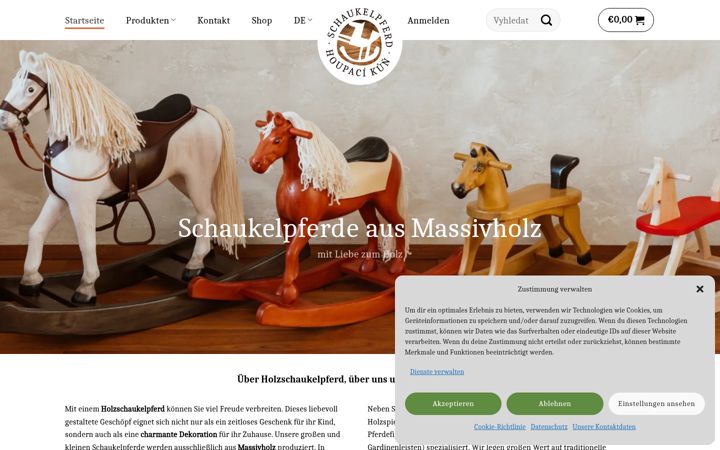 Screenshot of holz-schaukelpferd.com