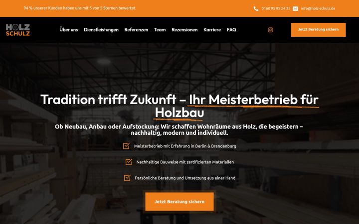 Screenshot of holz-schulz.de