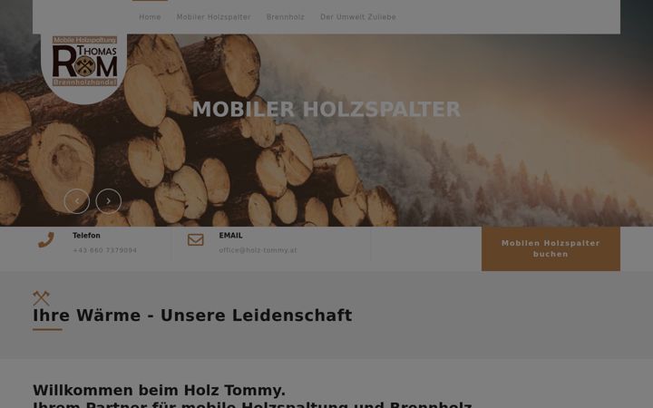 Screenshot of holz-tommy.at