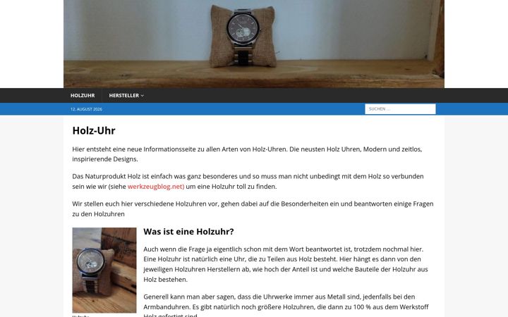 Screenshot of holz-uhr.net