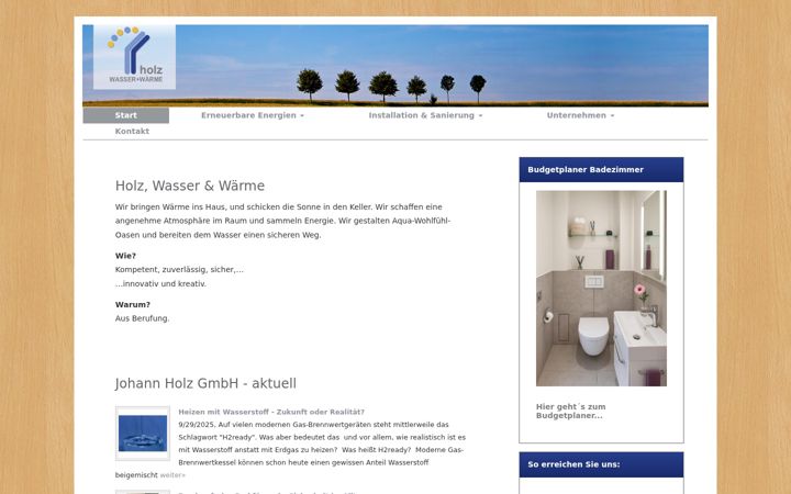 Screenshot of holz-wasser-waerme.de