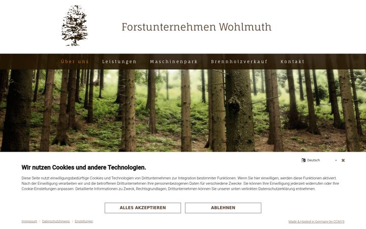 Screenshot of holz-wohlmuth.de