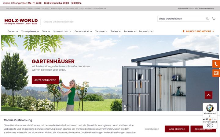 Screenshot of holz-world.de