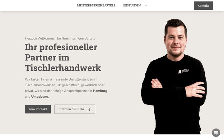 Screenshot of holzarbeit-bartels.de