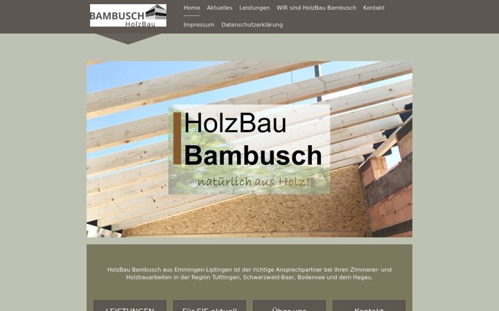 Screenshot of holzbau-bambusch.de