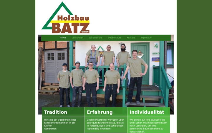 Screenshot of holzbau-batz.de