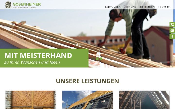Screenshot of holzbau-bedachungen-gosenheimer.de