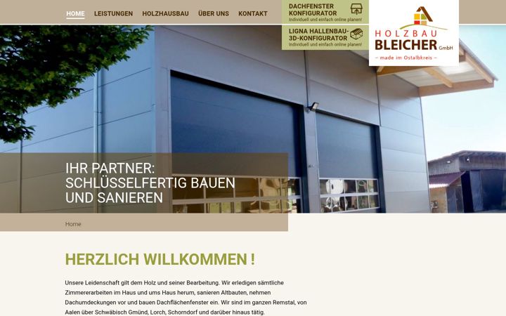 Screenshot of holzbau-bleicher.de