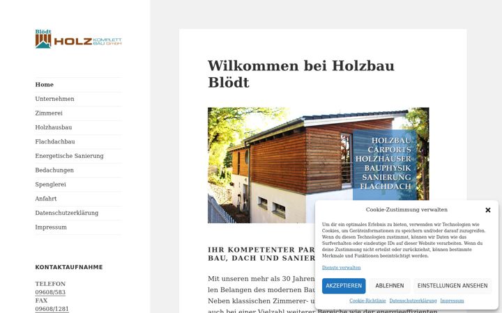 Screenshot of holzbau-bloedt.de
