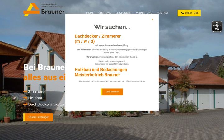 Screenshot di holzbau-brauner.de