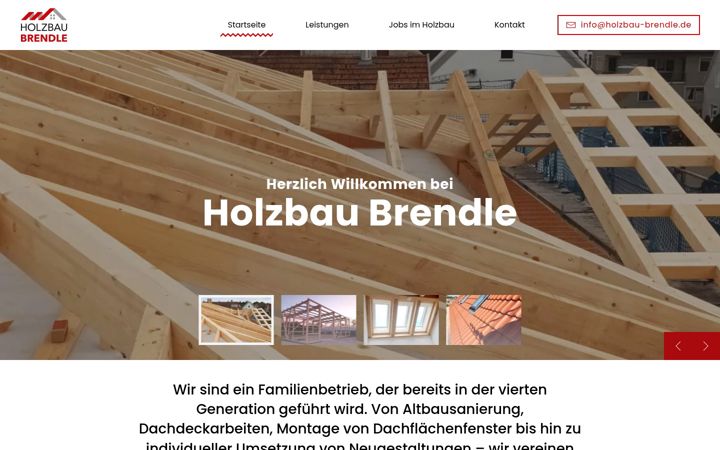 Screenshot of holzbau-brendle.de