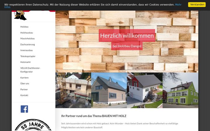 Screenshot of holzbau-dangel.de