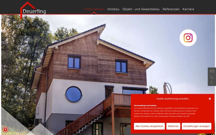 Screenshot of holzbau-deuerling.de
