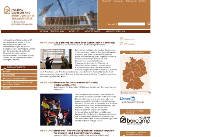 Screenshot of holzbau-deutschland.de
