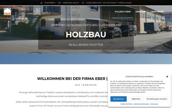 Screenshot of holzbau-eber.de
