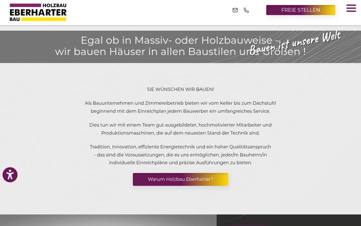 Screenshot of holzbau-eberharter.at