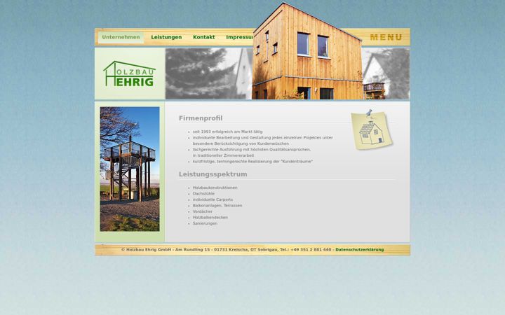 Screenshot of holzbau-ehrig.de