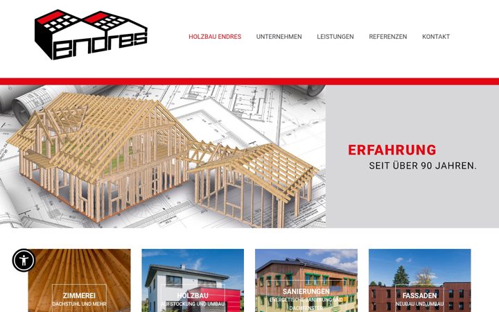 Screenshot of holzbau-endres.de