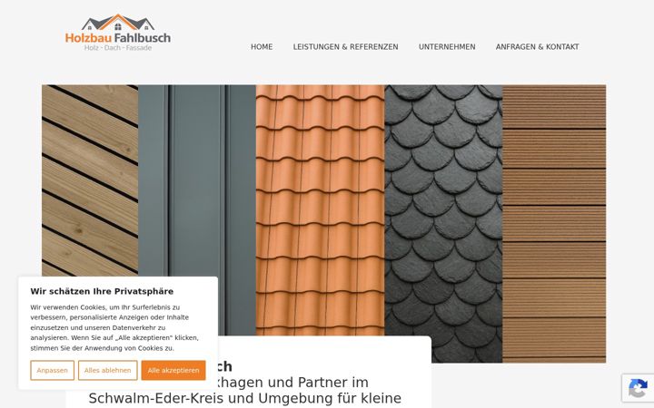 Screenshot of holzbau-fahlbusch.de