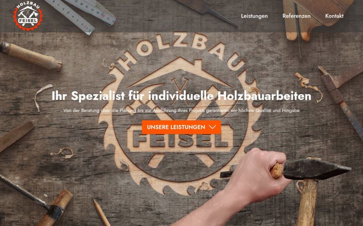 Screenshot of holzbau-feisel.de