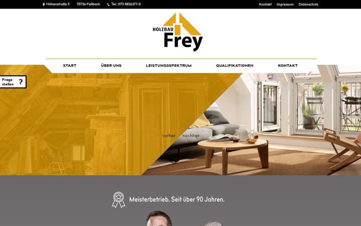 Screenshot of holzbau-frey.de