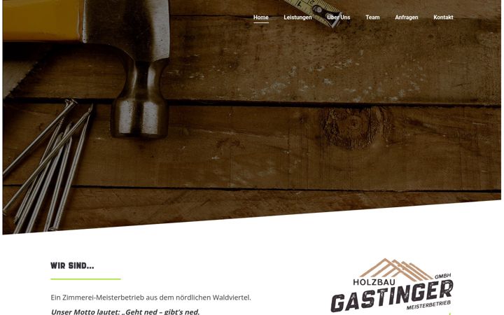 Screenshot of holzbau-gastinger.at