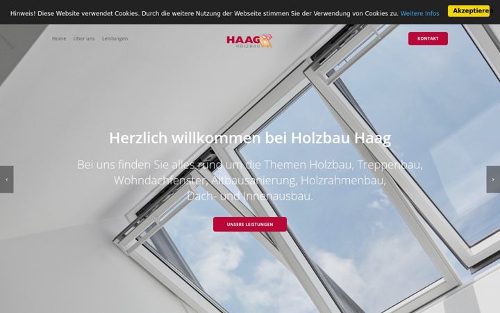 Screenshot of holzbau-haag.com