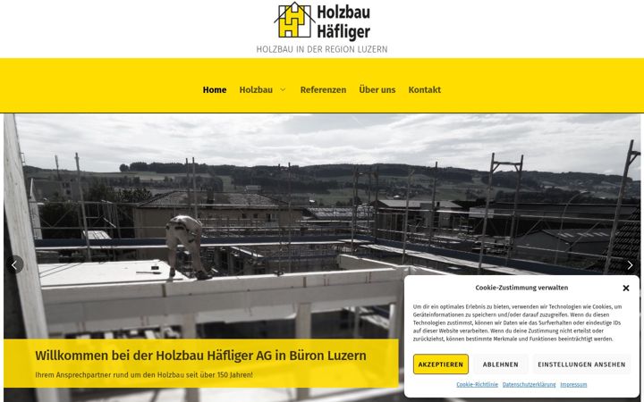 Screenshot of holzbau-haefliger.ch