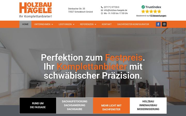 Screenshot of holzbau-haegele.de