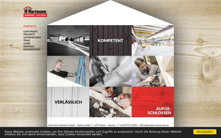 Screenshot of holzbau-hartmann.at