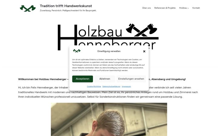 Screenshot of holzbau-henneberger.de