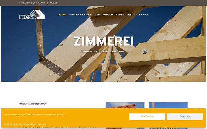 Screenshot of holzbau-hess.de