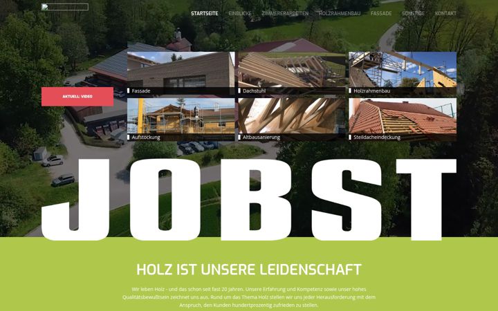 Screenshot of holzbau-jobst.de