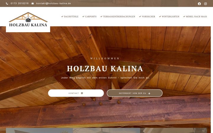 Screenshot of holzbau-kalina.de