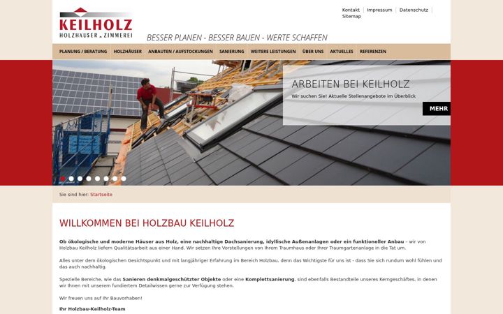 Screenshot of holzbau-keilholz.de