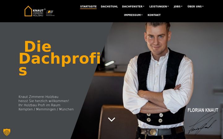 Screenshot of holzbau-knaut.de