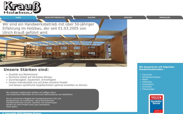 Screenshot of holzbau-krauss.de
