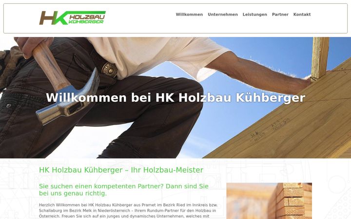 Screenshot of holzbau-kuehberger.at