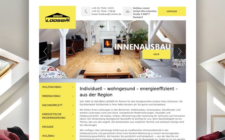 Screenshot of holzbau-looser.de