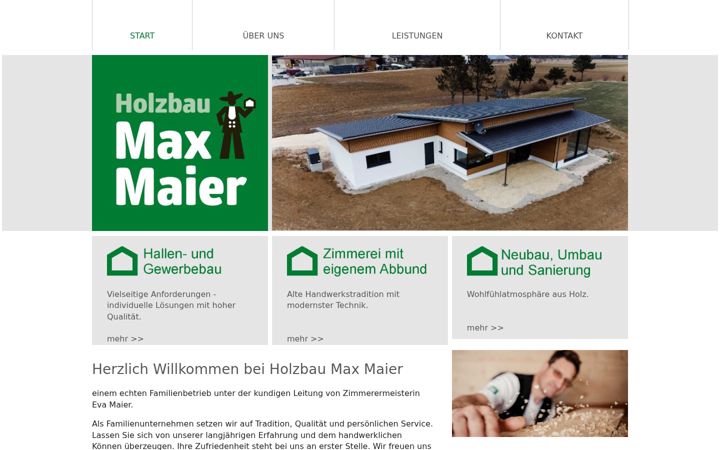 Screenshot of holzbau-max-maier.de