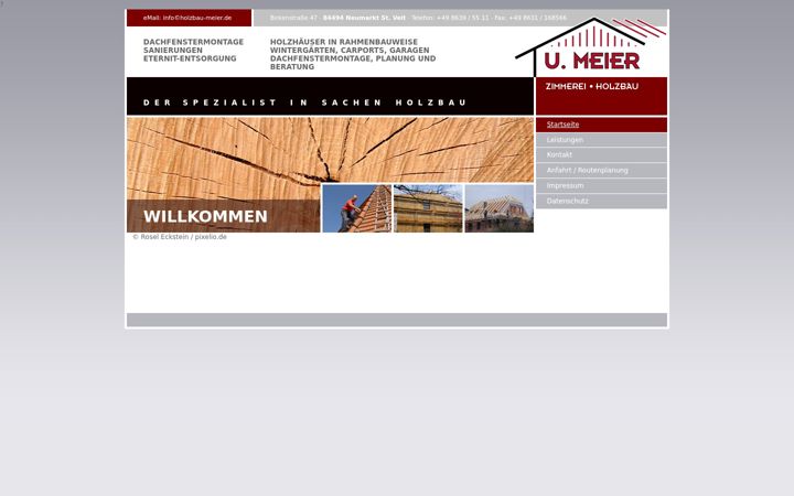 Screenshot of holzbau-meier.de