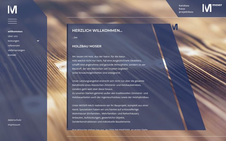 Screenshot of holzbau-moser.de