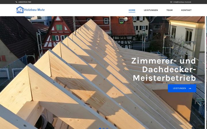 Screenshot of holzbau-mutz.de