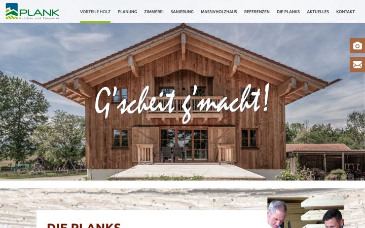 Screenshot of holzbau-plank.de